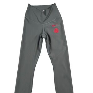 Nike Dri-FIT Powersculpt Ohio State Buckeyes‎ Leggings Women's Small Gray Red